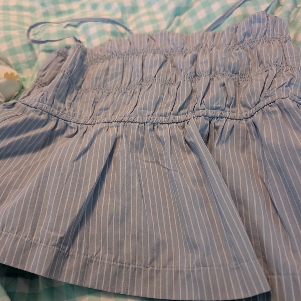 Abercrombie Kids Light Blue Striped Top This Season No Tags Never Worn